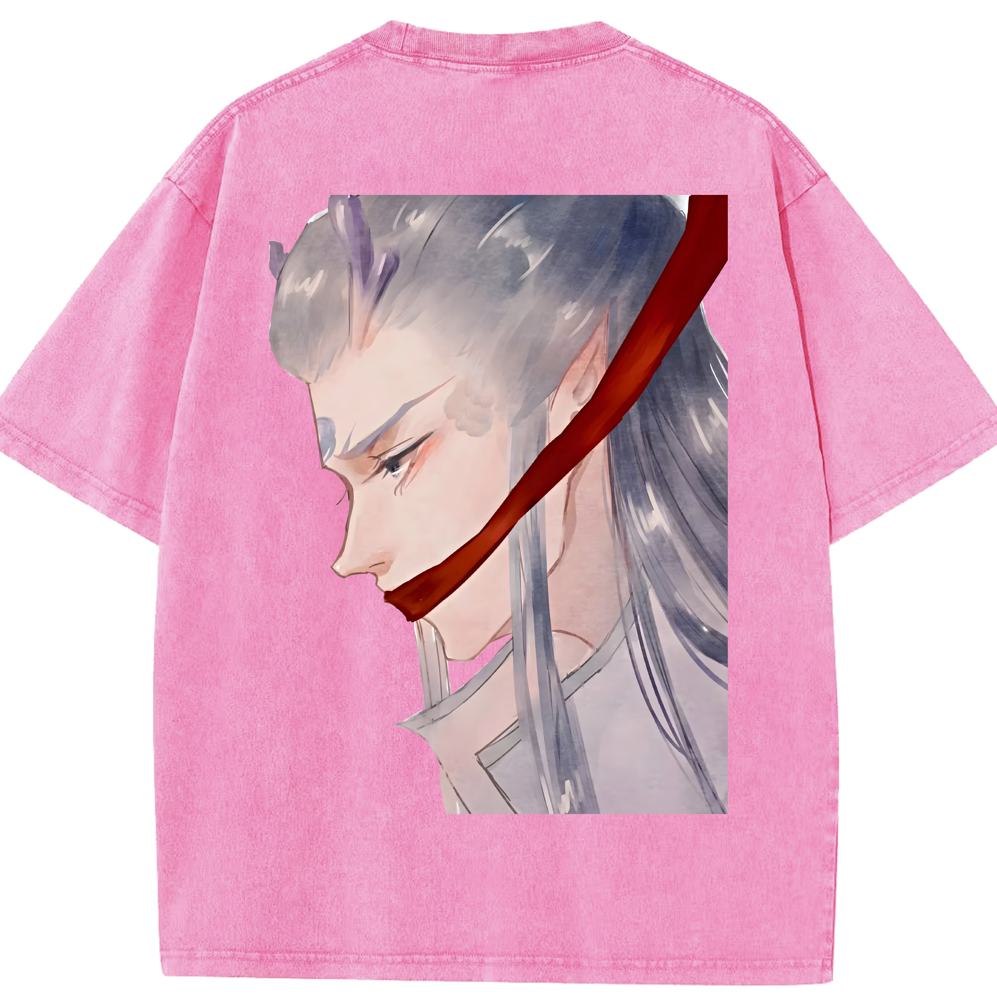 （画像用） Ne Zha 2 ナタ 魔童の大暴れ 綿100% ヴィンテージ風 半袖Tシャツ（背面プリント）
